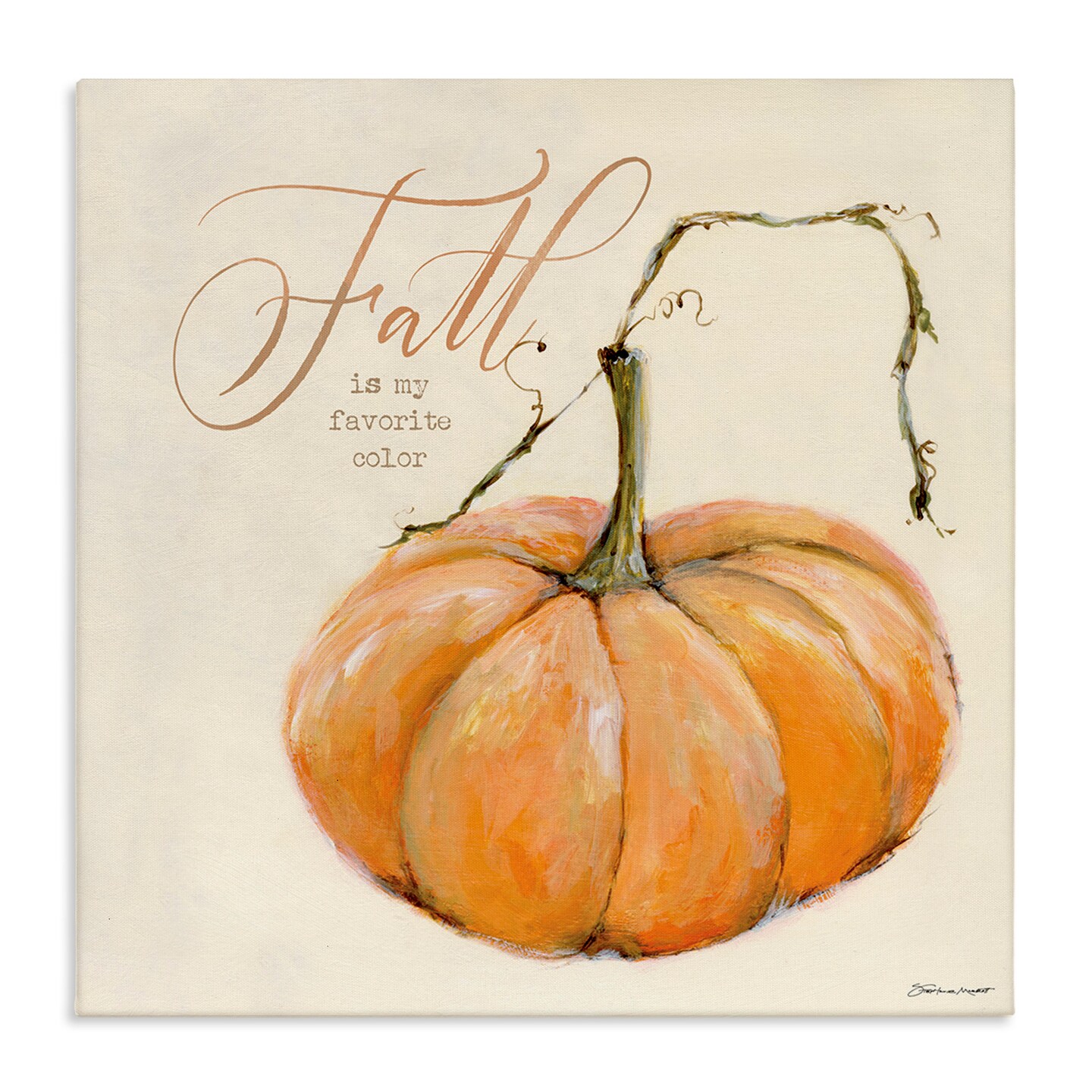 Stupell Industries Fall My Favorite Color Seasonal Canvas Wall Art