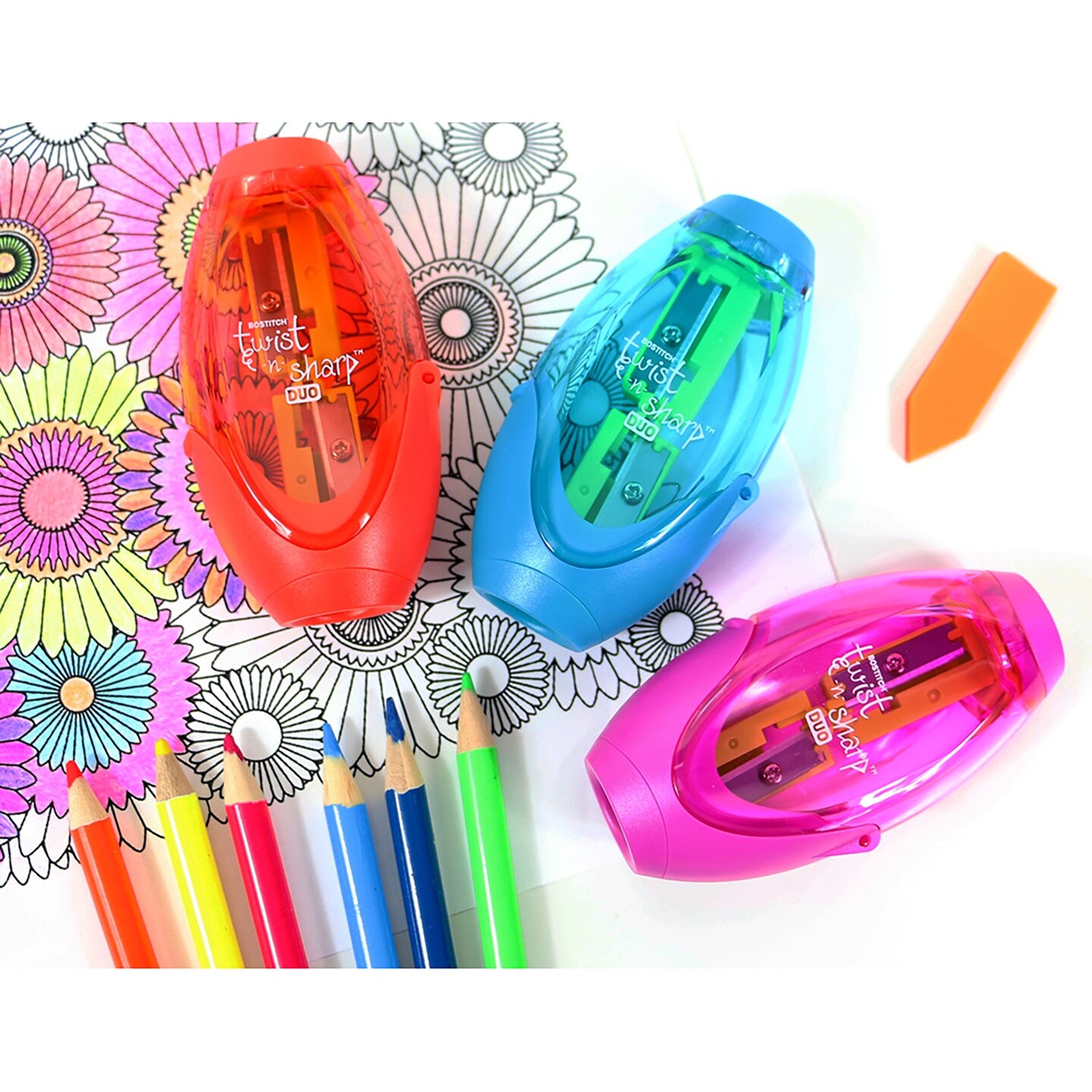 Twist-n-Sharp&#x2122; Duo Pencil Sharpener, Assorted Colors