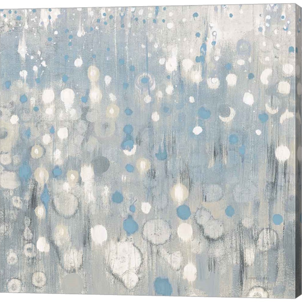Rain Abstract VI Blue by Danhui Nai 24" x 24" Canvas Wall Art