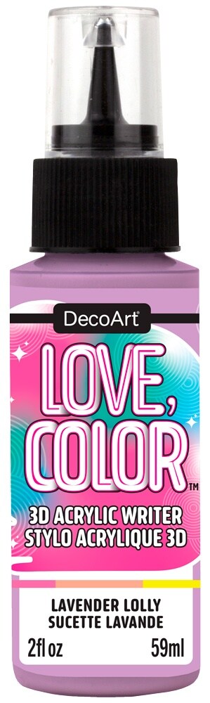 DecoArt Love Color 3D Acrylic Writers 2oz