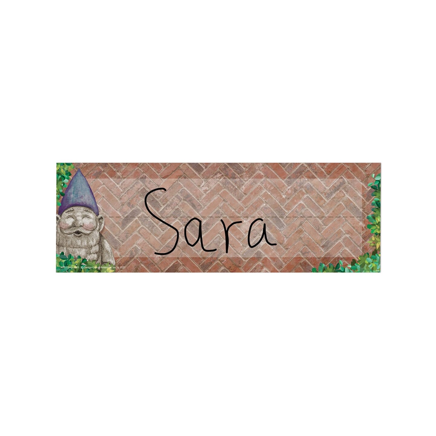 Curiosity Garden Self-Adhesive Name Plate, 9-5/8&#x22; x 3-1/4&#x22;, Pack of 36