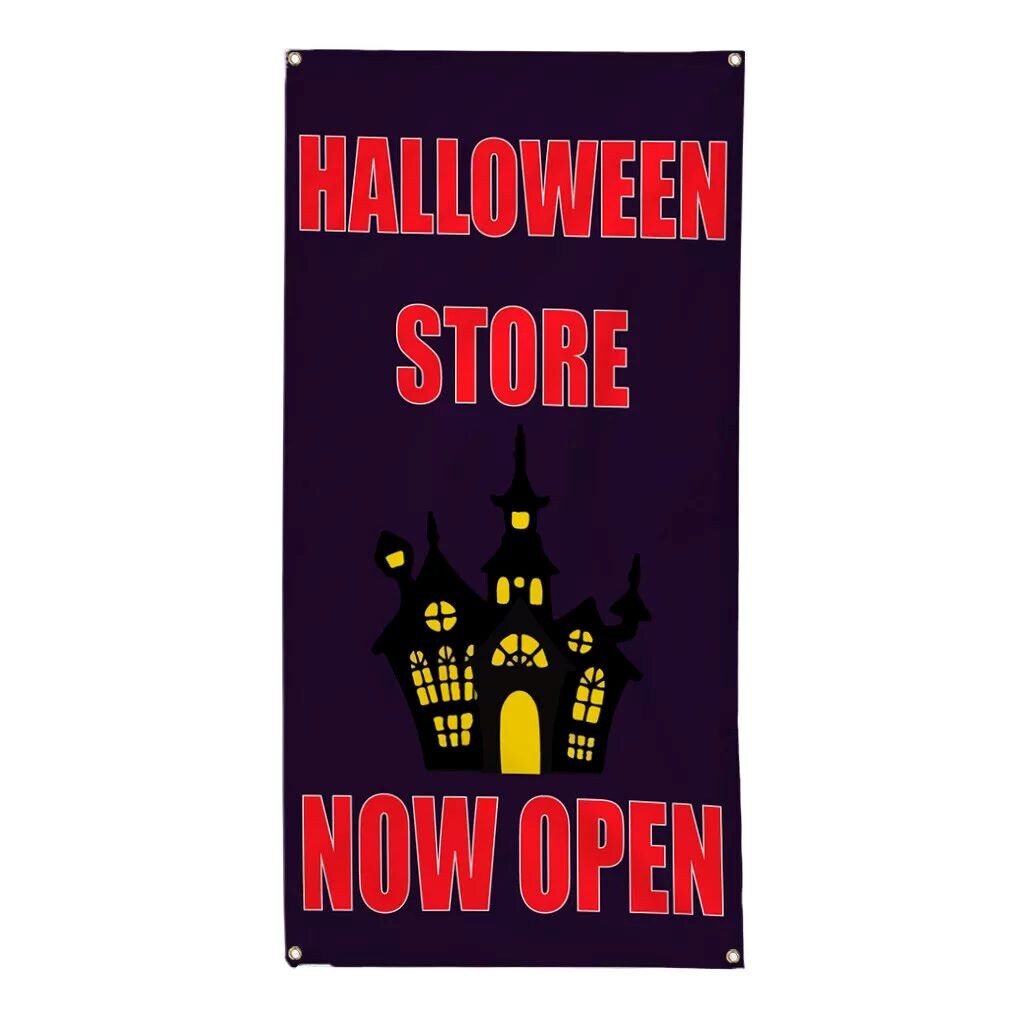 Kitcheniva Halloween Store Now Open Business Vinyl Banner