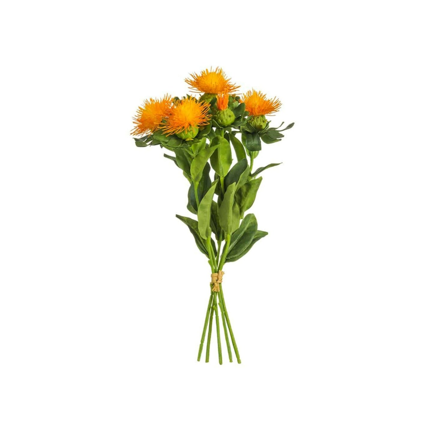 Allstate Pincushion Protea Artificial Plant Bundle - 12.5&#x22; - Orange