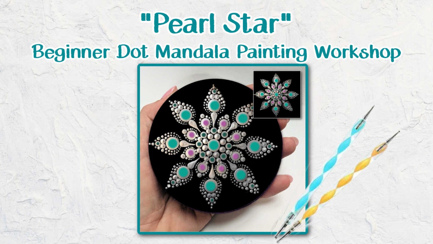 "Pearl Star" - Dot Mandala Painting for Beginners