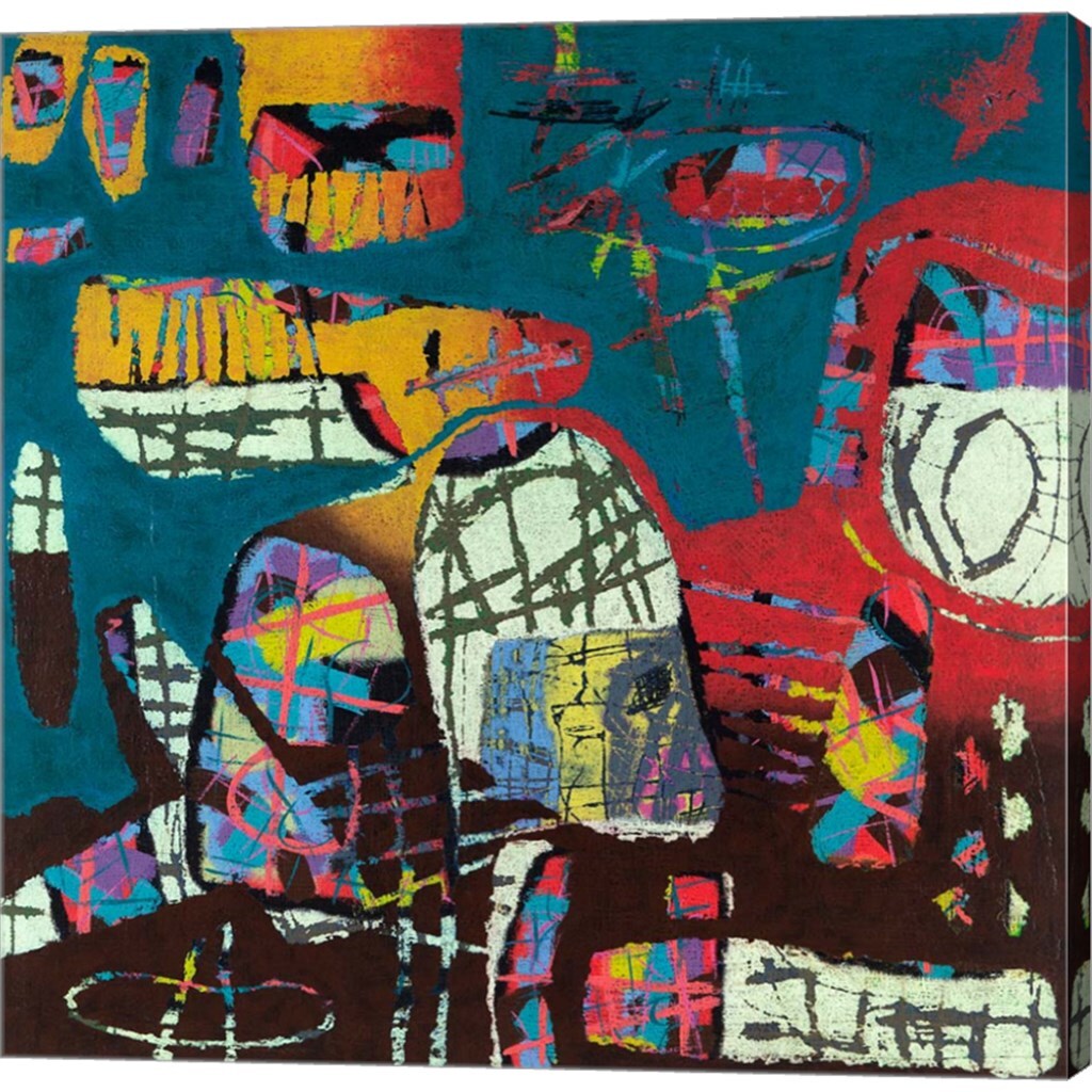 Conversations In The Abstract No. 114 by Downs 24" x 24" Canvas Wall Art