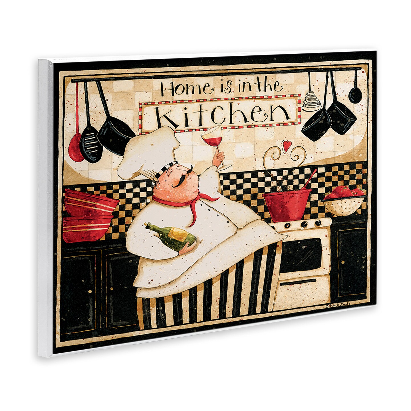 Stupell Industries Happy Chef Kitchen Phrase Wall Plaque Art