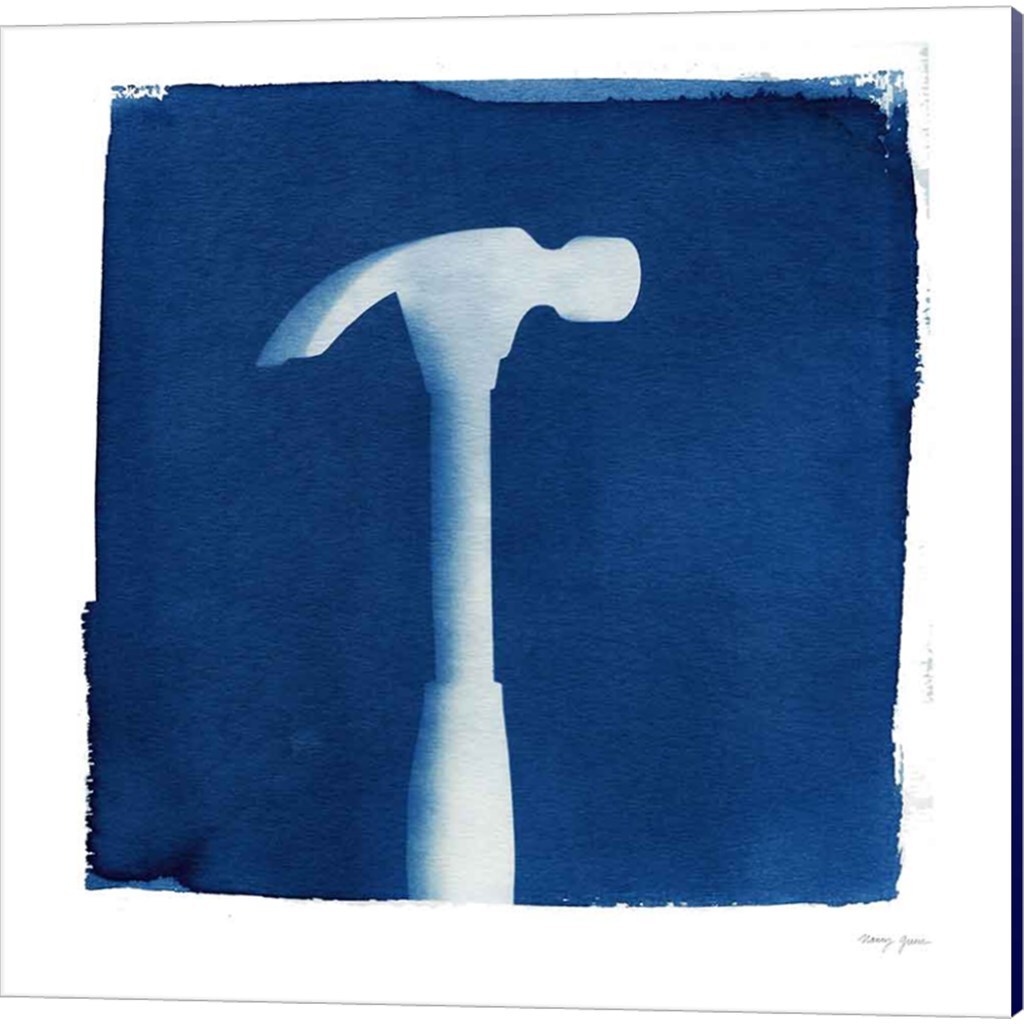 Cyanotype Tools by Nancy Green 14&#x22; x 14&#x22; Canvas Wall Art (Set of 2)