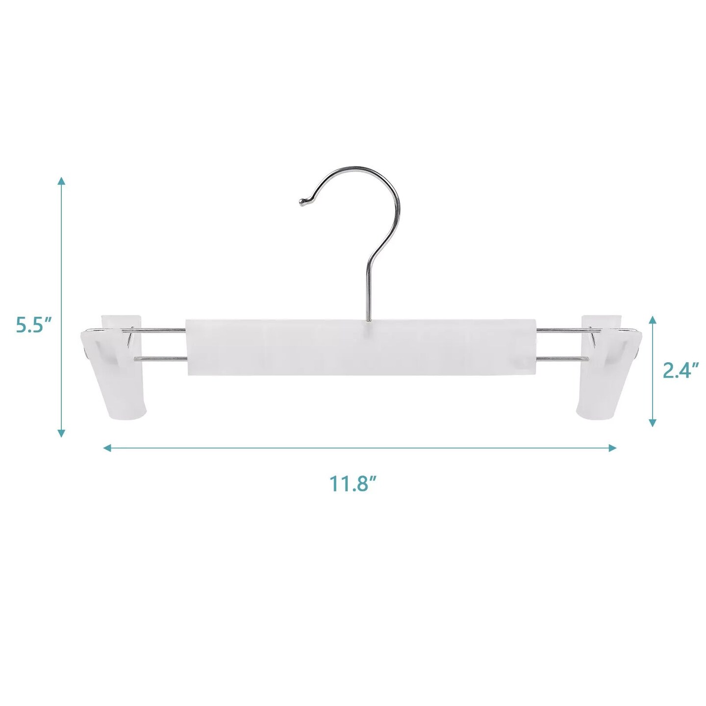 Kitcheniva 40 Pcs Metal Pants Hangers With Adjustable Clip