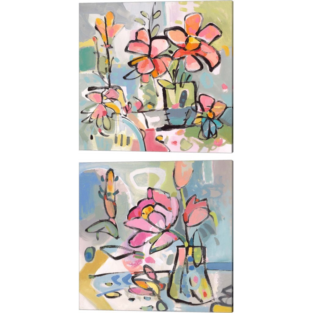 Picked From The Garden by Vas Athas 14" x 14" Canvas Wall Art (Set of 2)