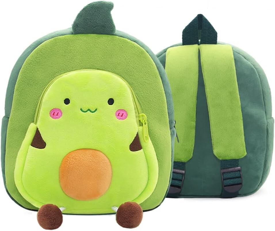 Toddler Backpack for Boys and Girls Cute Soft Plush Animal Cartoon Mini Backpack Little for Kids 2 6 Years Avocado Michaels