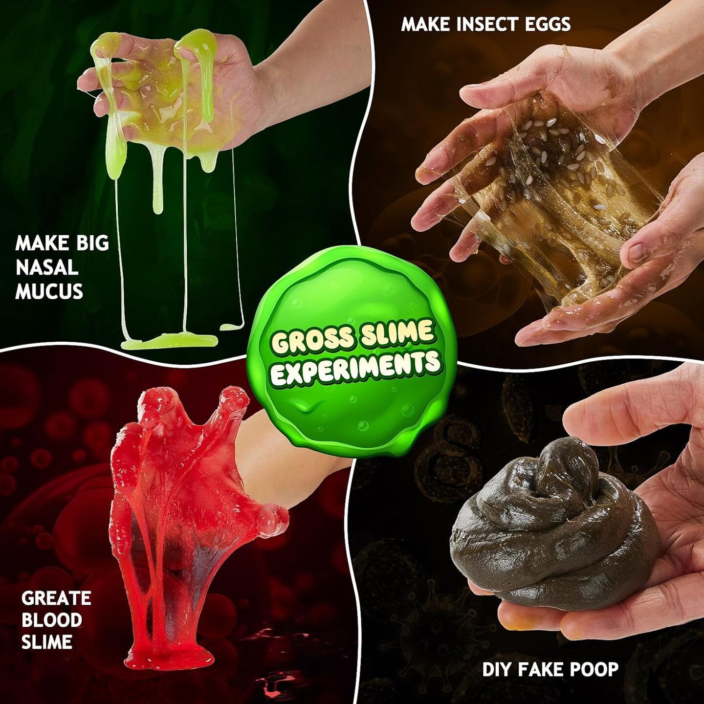 75+ Gross Science & Slime Kit for Kids – STEM Chemistry & Fun Experiments