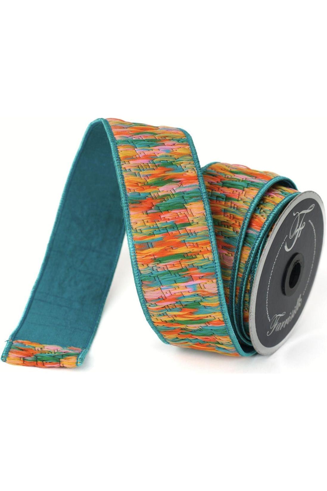 2&#x22; Groovy Loom Ribbon: Teal (5 Yards)