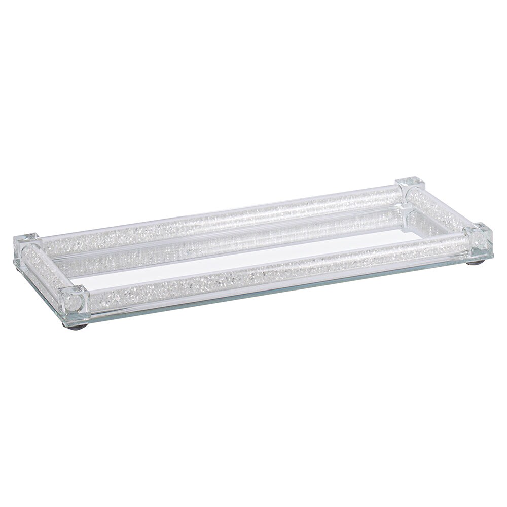Crystal Tray with Crushed Gemstones