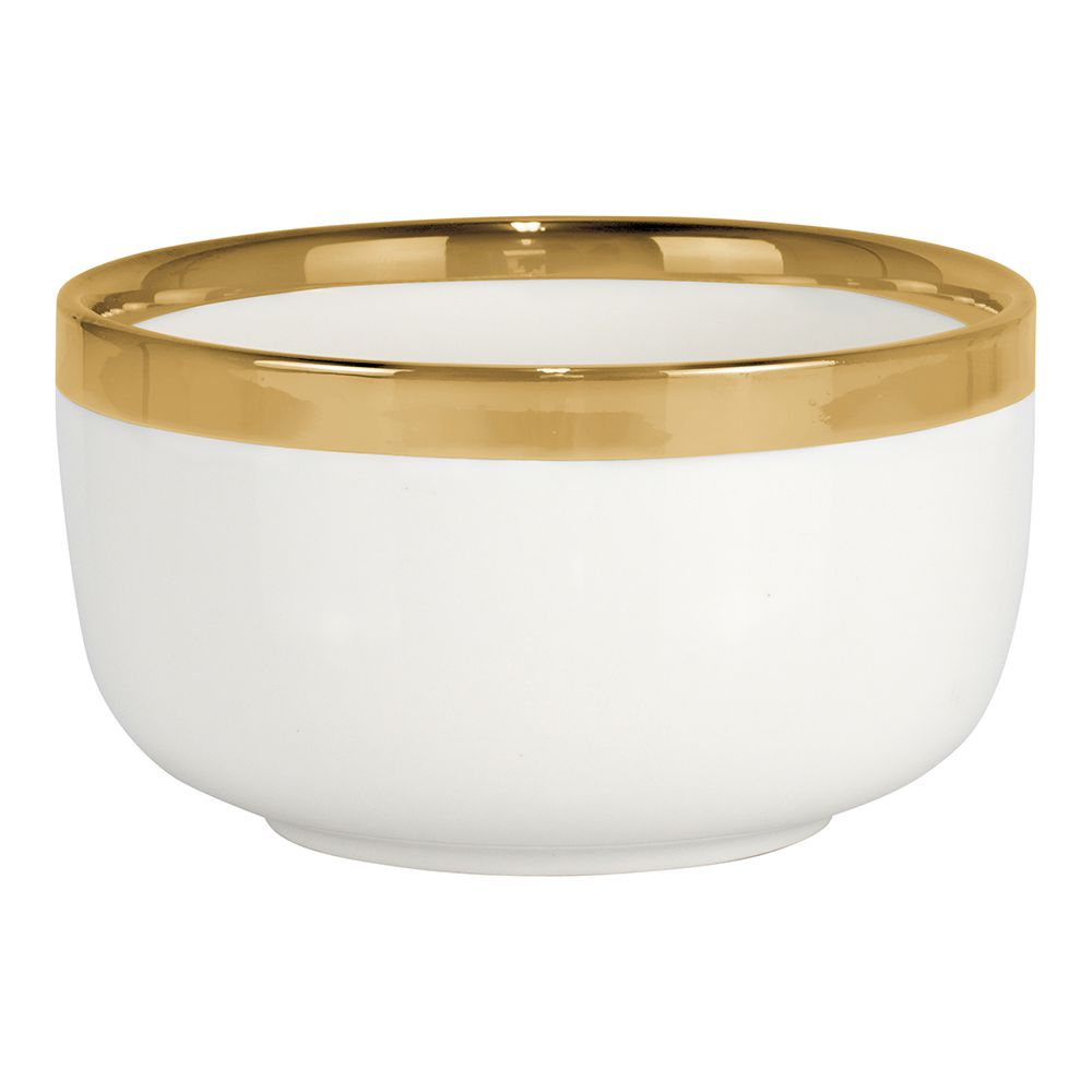 Porcelain Dinnerware Set White and Gold