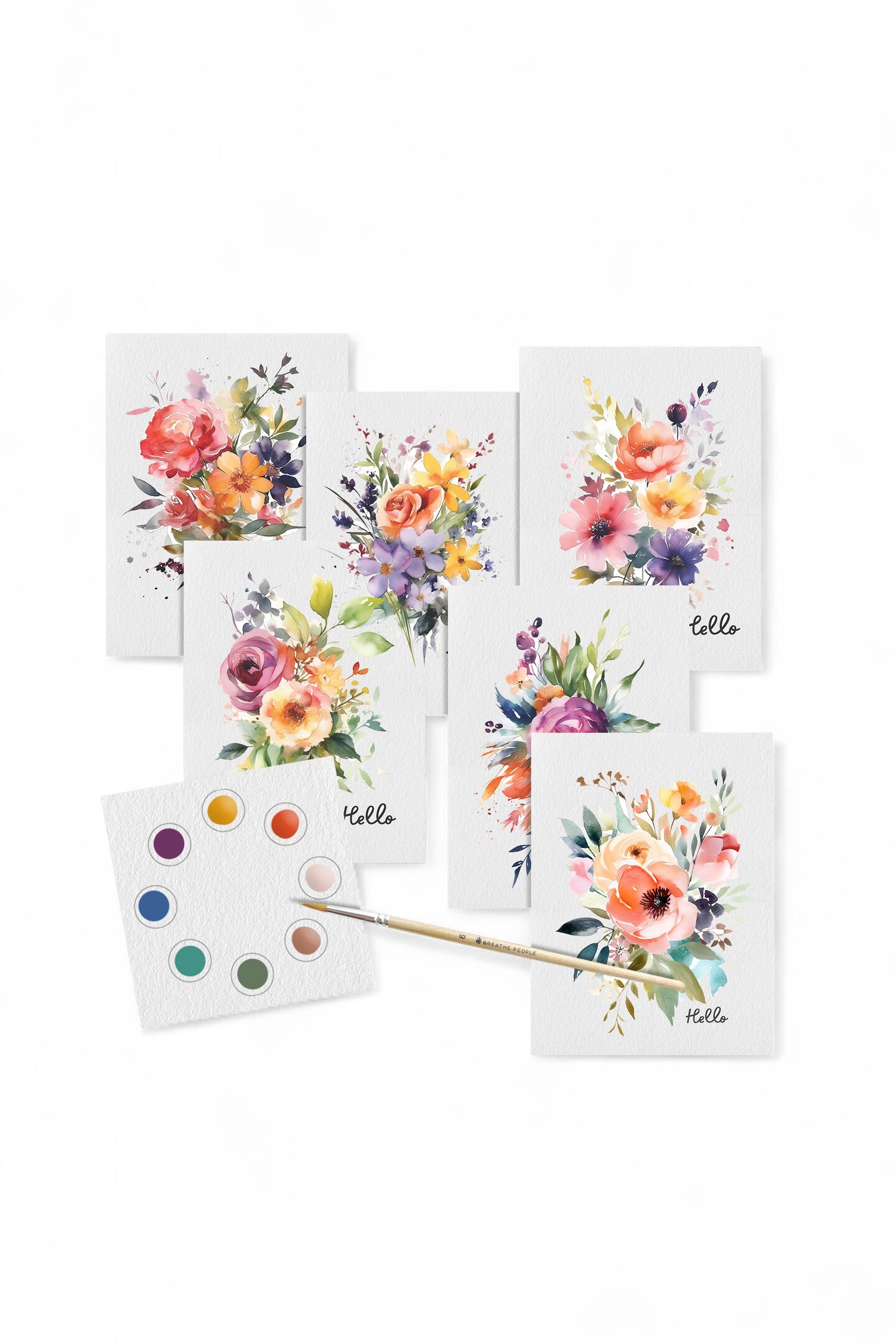 All-in-One Watercolor Art Prints + Postcards: Vibrant Botanicals
