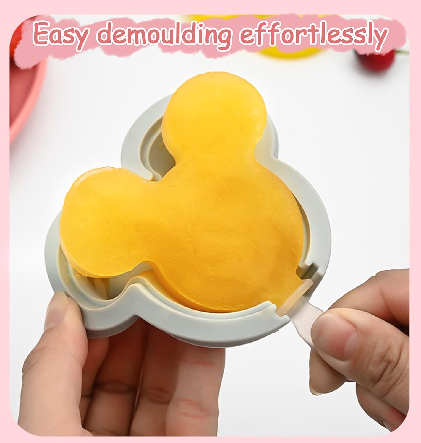 Reusable Silicone Popsicle Molds – Cute Cartoon Ice Pop Molds with Lids and Sticks, BPA-Free, Easy Release, Perfect for Kids and Cake Pops