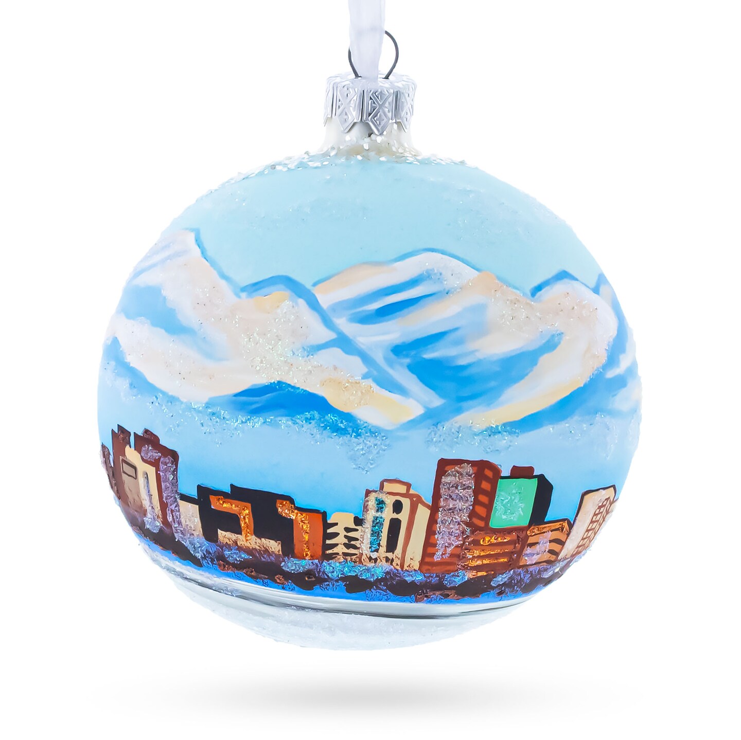 Anchorage, Alaska Glass Ball Christmas Ornament 4 Inches