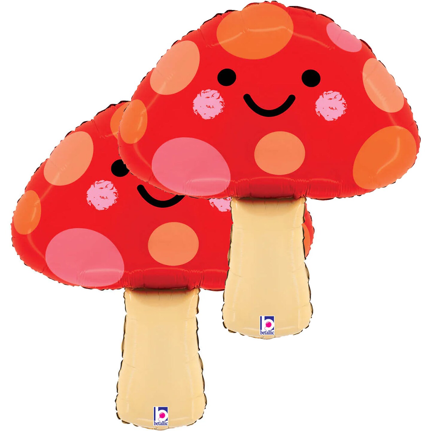 Betallic&#xAE; 23 Inch Mushroom Foil Mylar Balloon