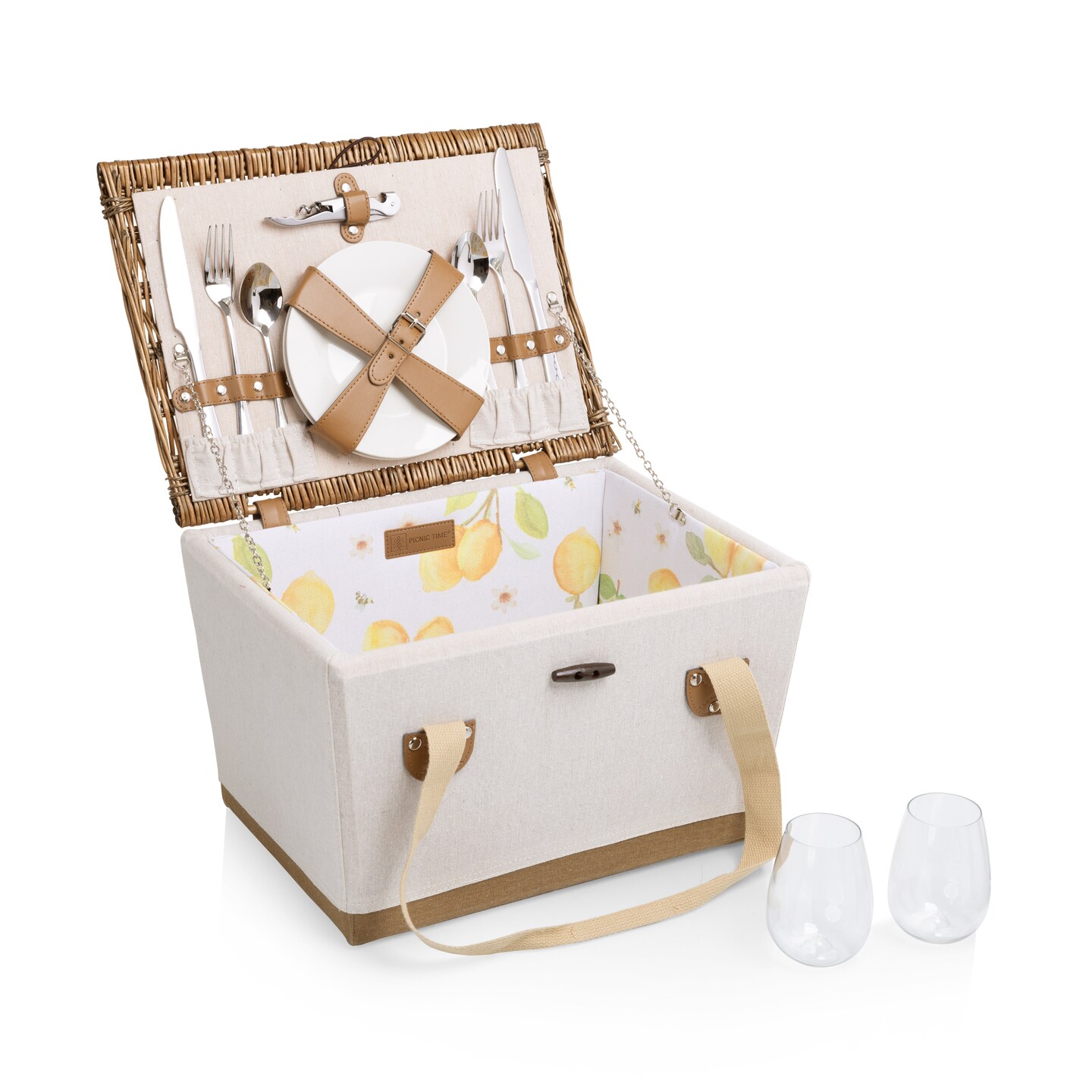 Lemongrove Picnic Basket for 2 - Bees &#x26; Lemons