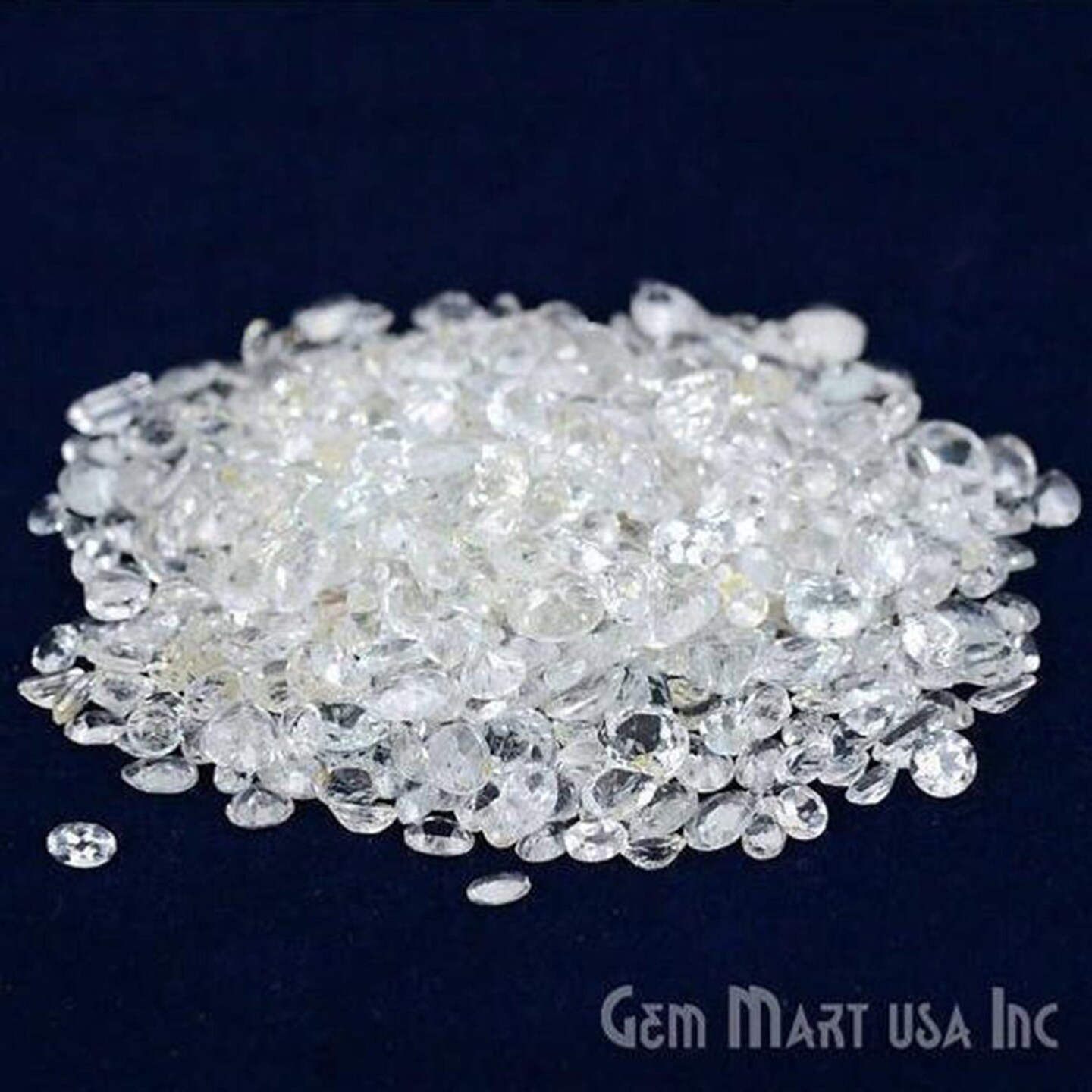 White Topaz Gemstone, 100% Natural Faceted Loose Gems, November Birthstone, 4-8mm, 50 Carats
