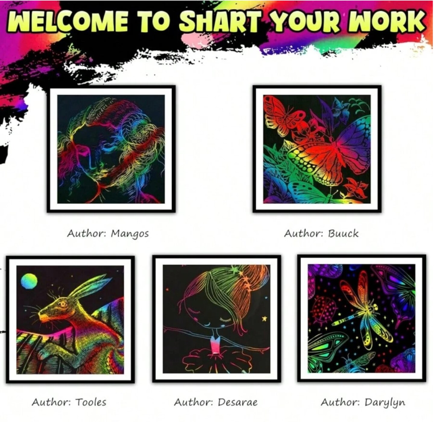 125‑Piece Rainbow Scratch Art Paper Kit – Fun Color Reveal Art Sheets for Kids, Teens & Classroom Activities