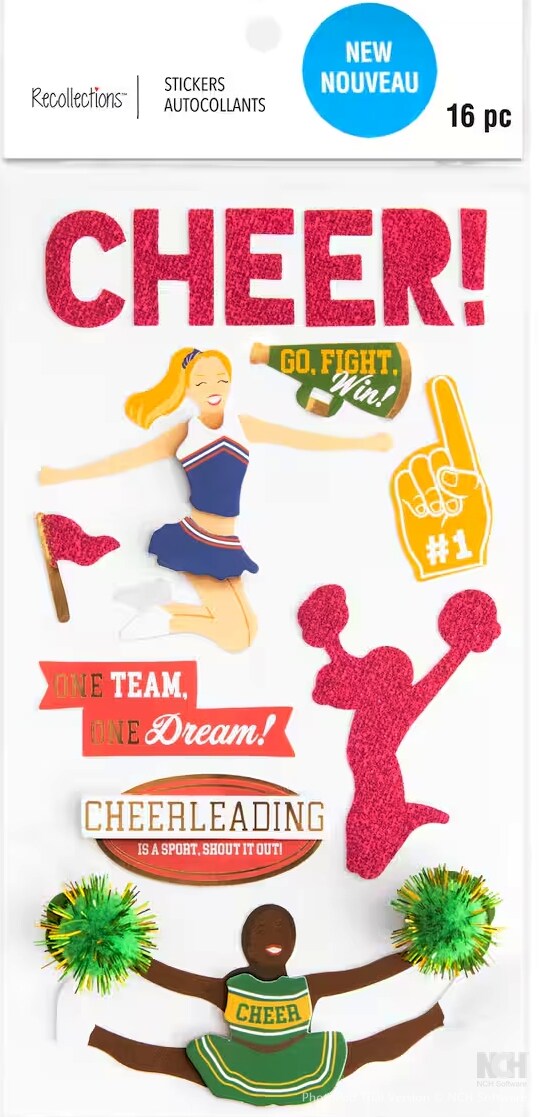 Recollections Cheer Dimensional Stickers