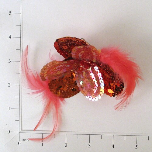Flower Sequin Applique/Patch Brooch