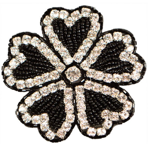 Radiant Beaded Rhinestone Flower Applique/Patch
