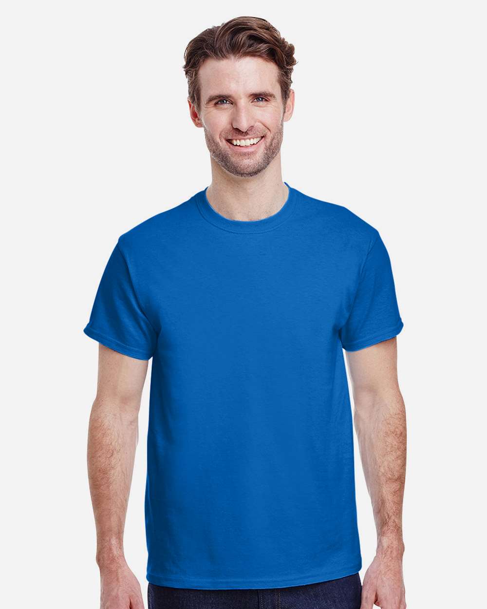 Gildan Crewneck Heavy Cotton Short Sleeve T-Shirt 5.3 oz 100% Cotton Classic Fit Everyday Blank Tee for Custom Printing