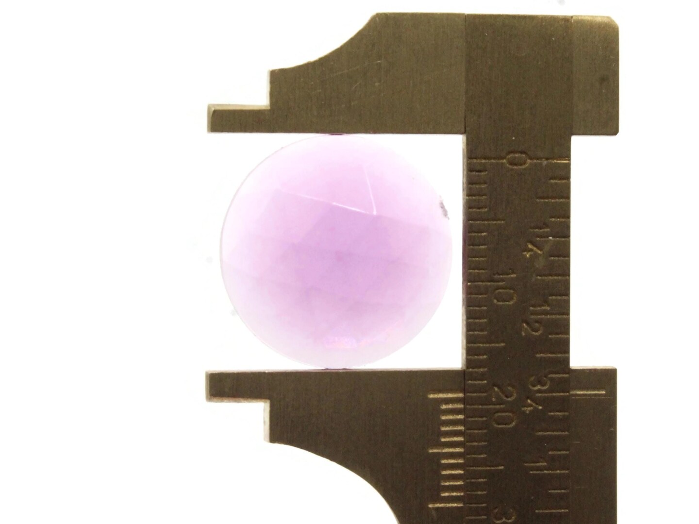 12 19mm Faceted Round Flatback Purple Plastic Vintage Cabochons
