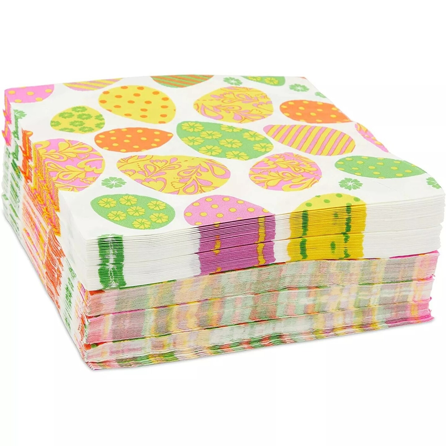 100x Easter Egg Party Paper Napkins for Lunch Tableware Decorations 6.5 Inche