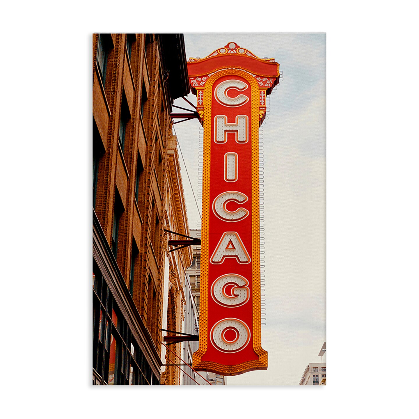 Stupell Industries Chicago City Sign Canvas Wall Art Design by Ashley Singleton