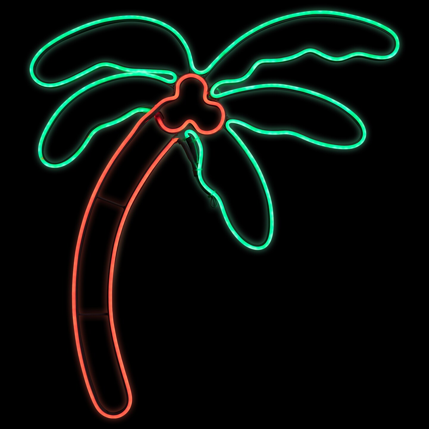 Northlight LED Palm Tree Neon Lighted Wall Art - 24.5" - Orange and Green