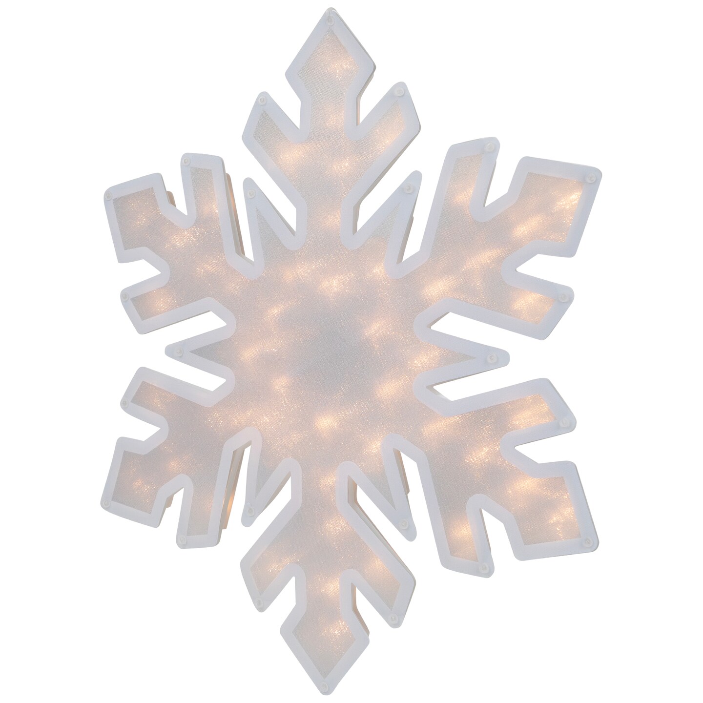 Northlight Lighted Snowflake Window Silhouette Christmas Decoration - 20&#x22; - Clear Lights