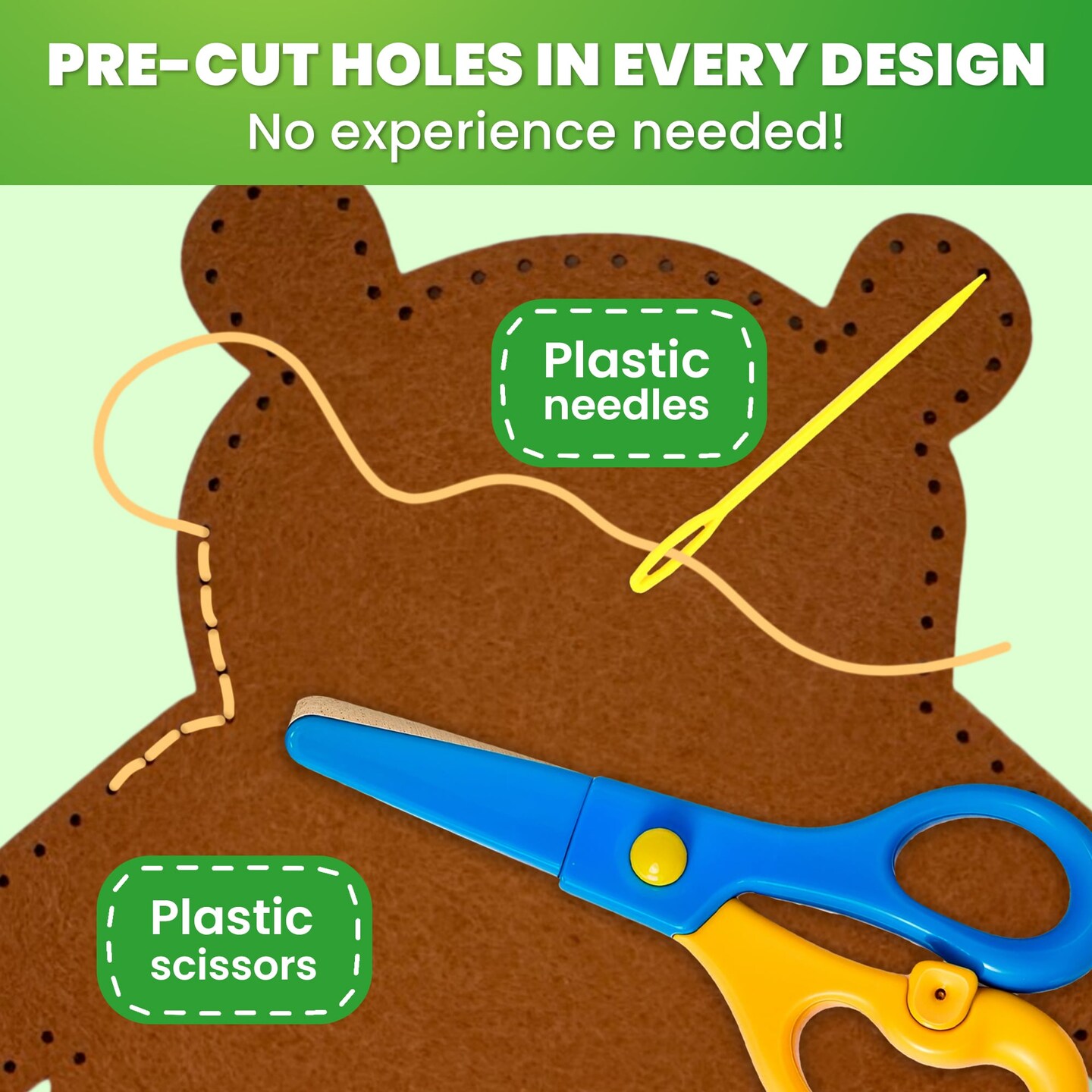 Craft Kits for Kids - 12 Forest Animals Sewing Kit Basic