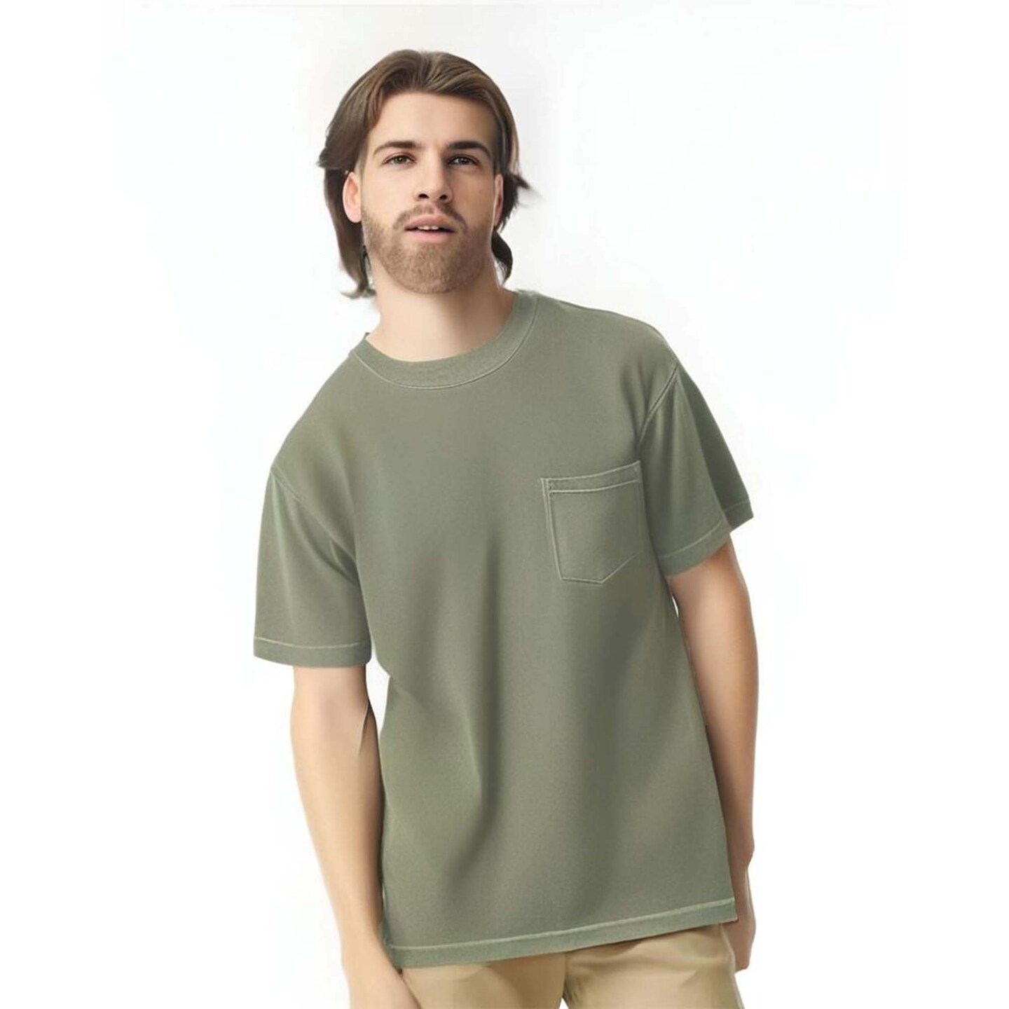 Comfort Colors® Garment Dyed Heavyweight Pocket Crewneck Short Sleeve T-Shirt