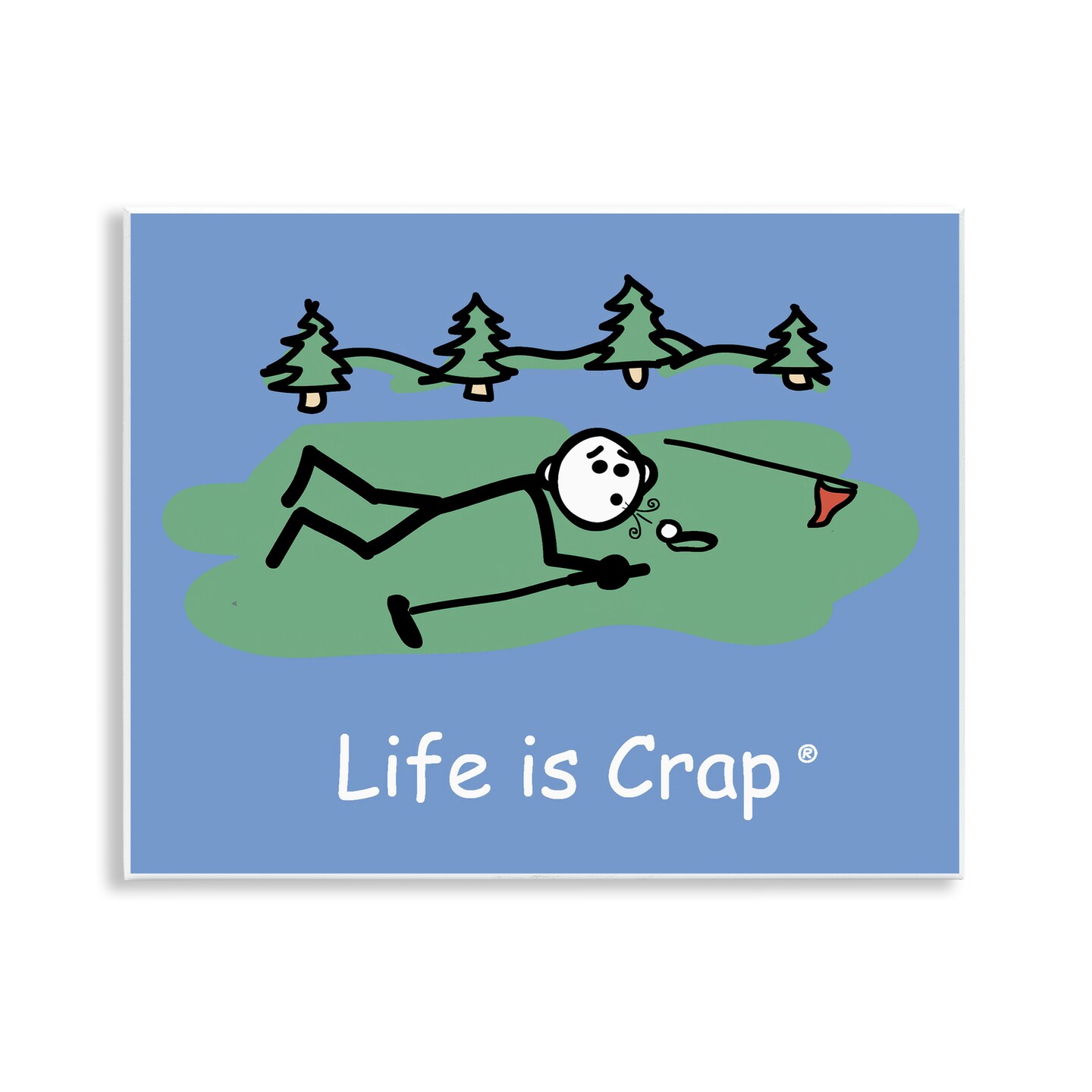 Stupell Industries Funny Golf Blow Wall Plaque Art Design by LIC