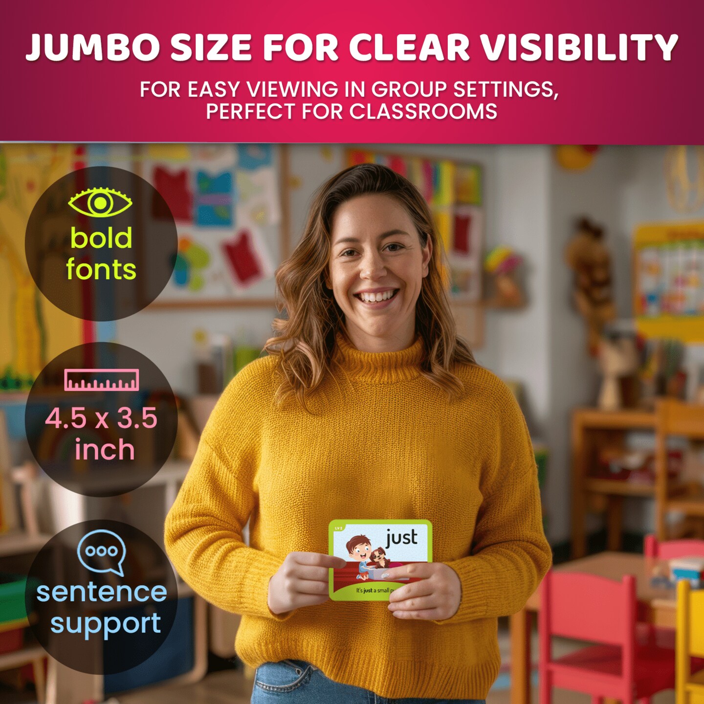 QUOKKA 520 Sight Words Flash Cards with Images & Sentences - Based on Dolch Sight Words Lists for Reading Fluency I Kindergarten Flash Cards for Pre-K to 3rd Grade I Color-Coded Vocabulary Cards