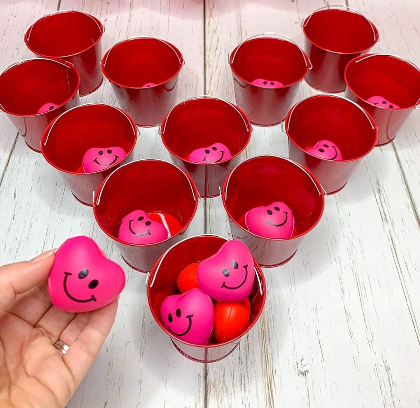 4E&#x27;s Novelty 48 Pack Heart Stress Balls - Squishy Stress Balls for Kids &#x26; Adults