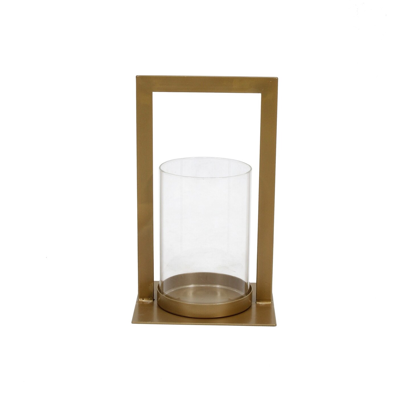 11.8&#x22; Metal/Glass Hurricane Lantern