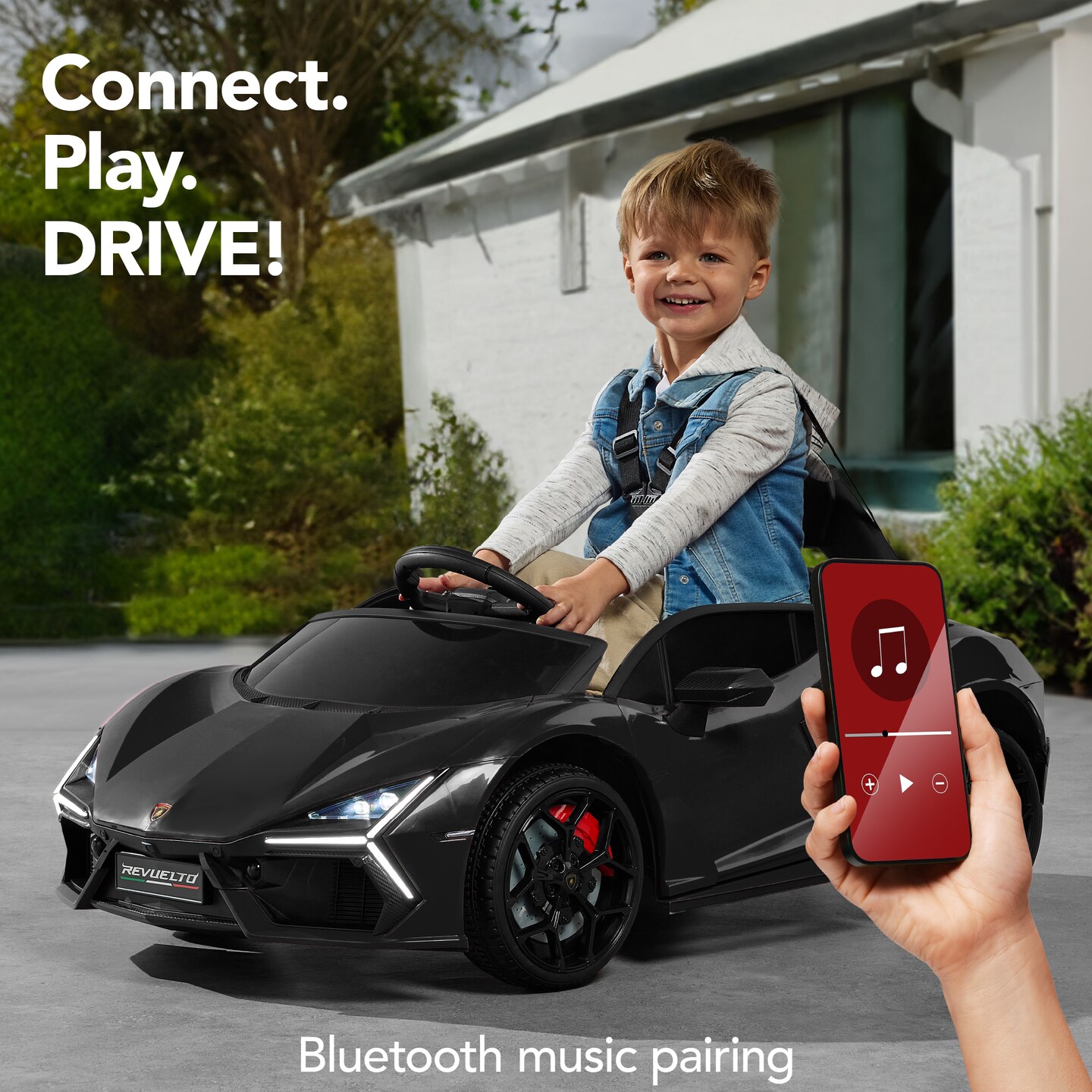 Best Choice Products Kids 12V Ride-On Car Officially Licensed Lamborghini Revuelto w/ Remote, LED Lights