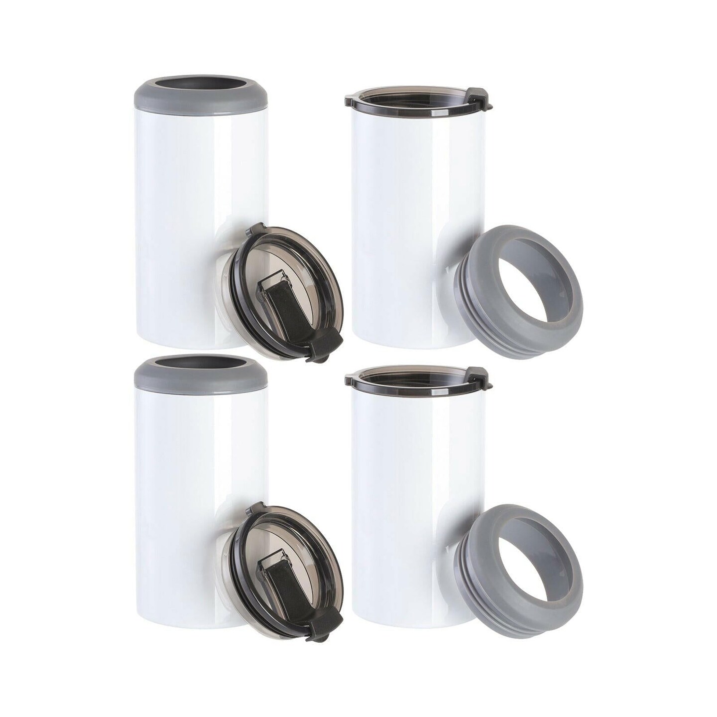 12oz 4-in-1 Stainless Steel Sublimation Can Coolers - 4 Pack