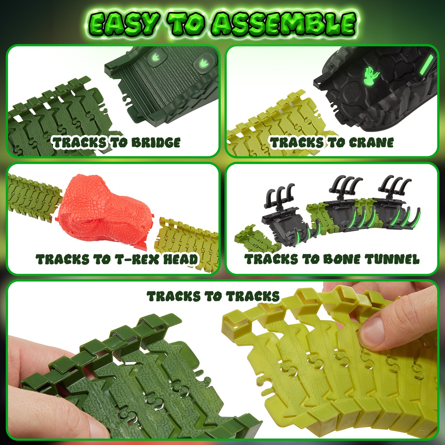 USA Toyz Dinosaur Track STEM Set Toy