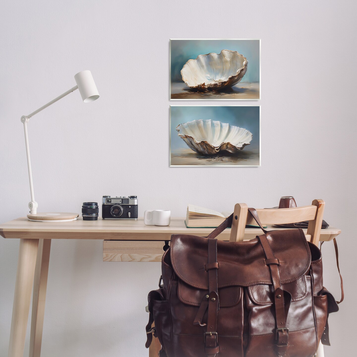 Stupell Industries Fresh Beach Finds Shells 2 pc Wall Plaque Art Set Design by Petal Prints Design