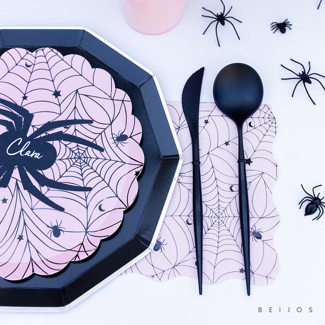 PINK SPIDER WEB SMALL PLATES