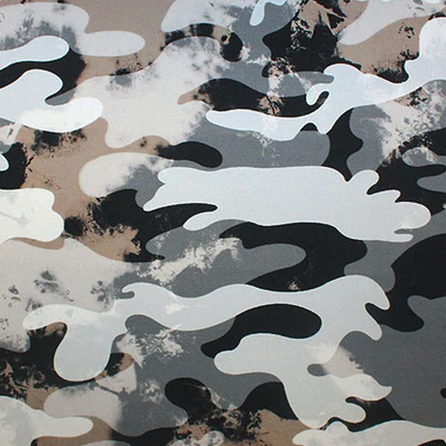 82% Nylon & 18% Spandex Smokey Camo Printed Spandex Fabric 55/56” Width