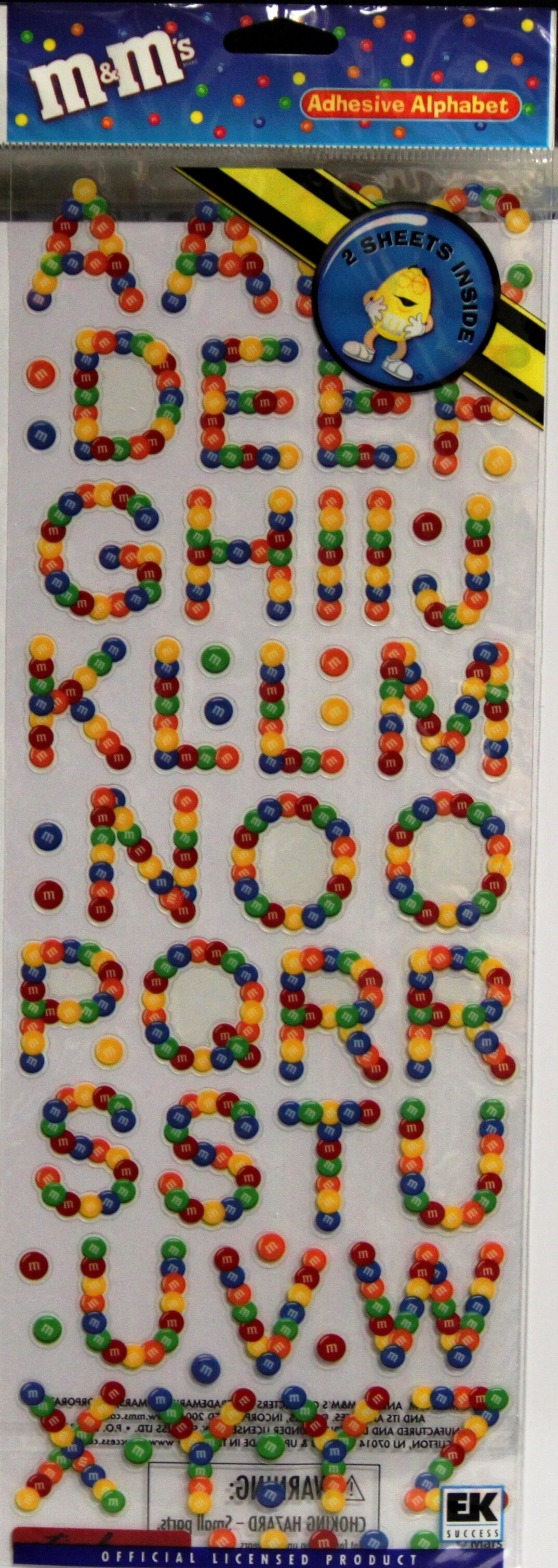 M &#x26; M&#x27;s Official Licensed Adhesive Alphabet Stickers