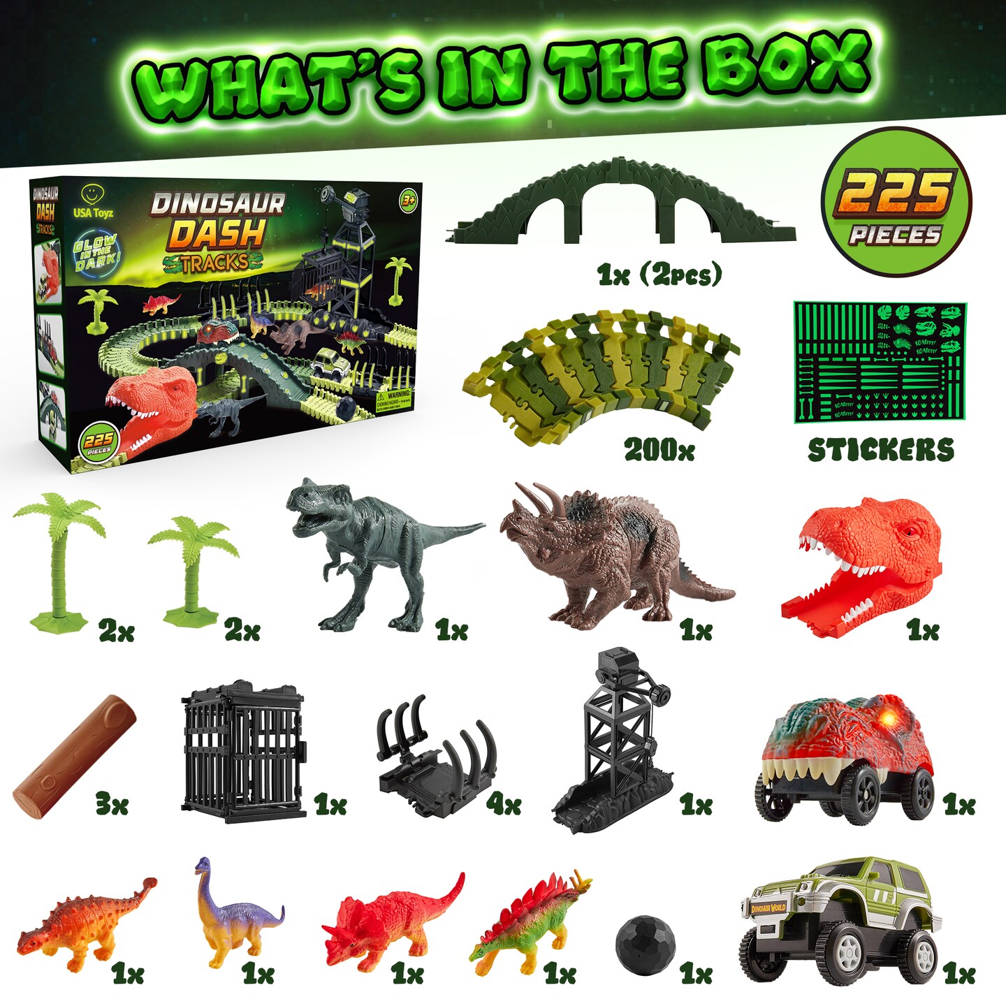 USA Toyz Dinosaur Track STEM Set Toy