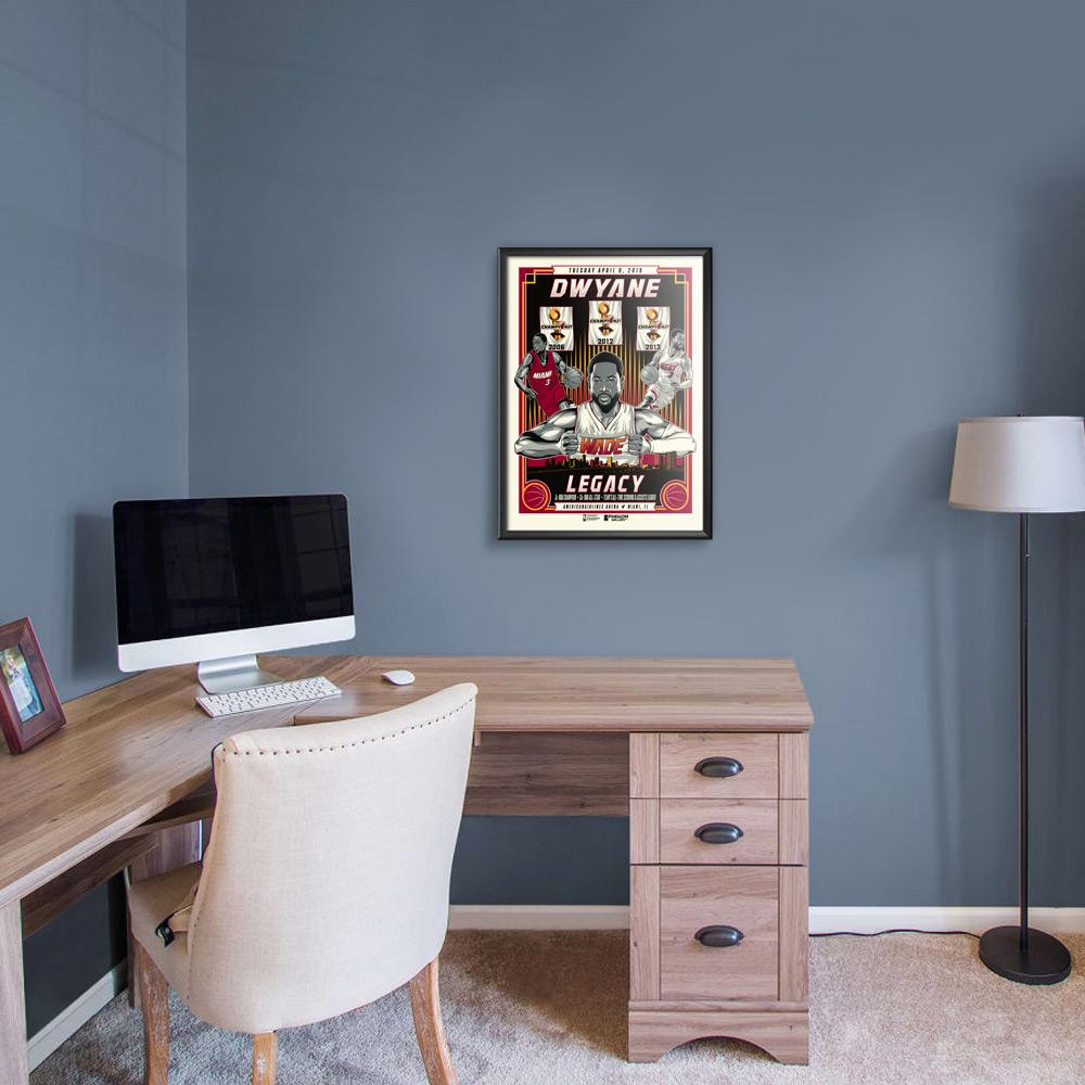 Phenom Gallery Miami Heat Dwyane Wade Legacy - Last Game Framed Serigraph (Printer Proof)