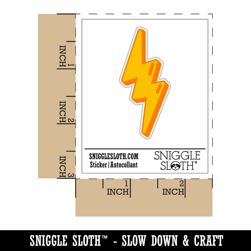 Quirky Lightning Bolt Waterproof Vinyl Phone Tablet Laptop Water Bottle Sticker Set - 5 Pack